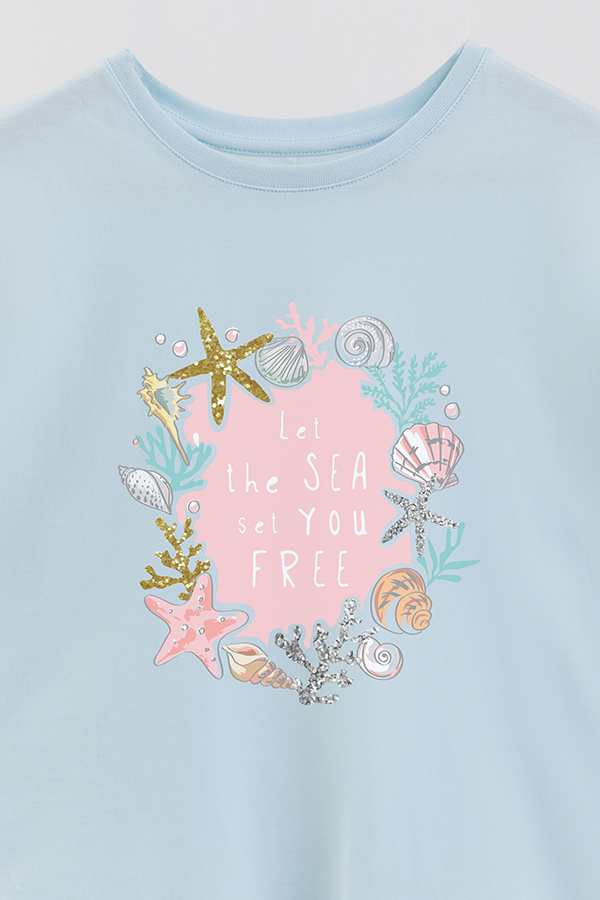 REMERA GIRL OVER LET THE SEA