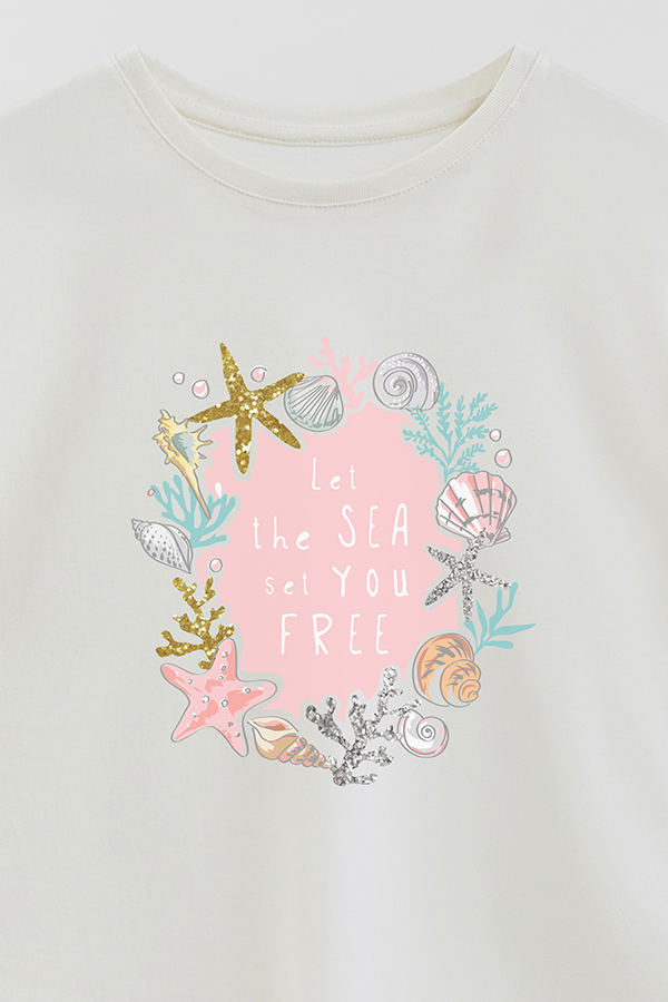 REMERA GIRL OVER LET THE SEA