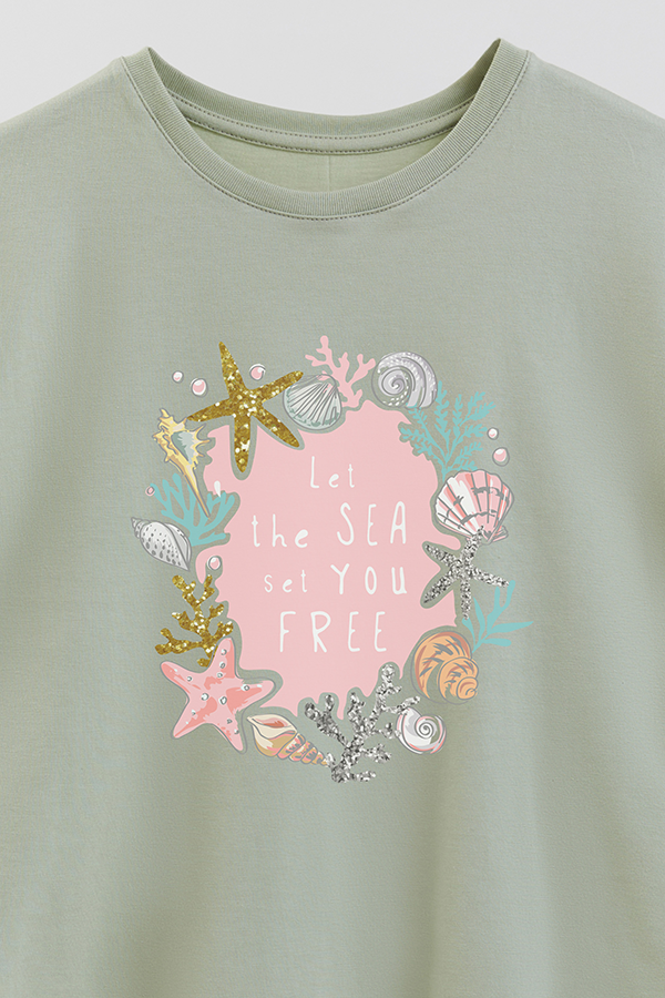 REMERA GIRL OVER LET THE SEA