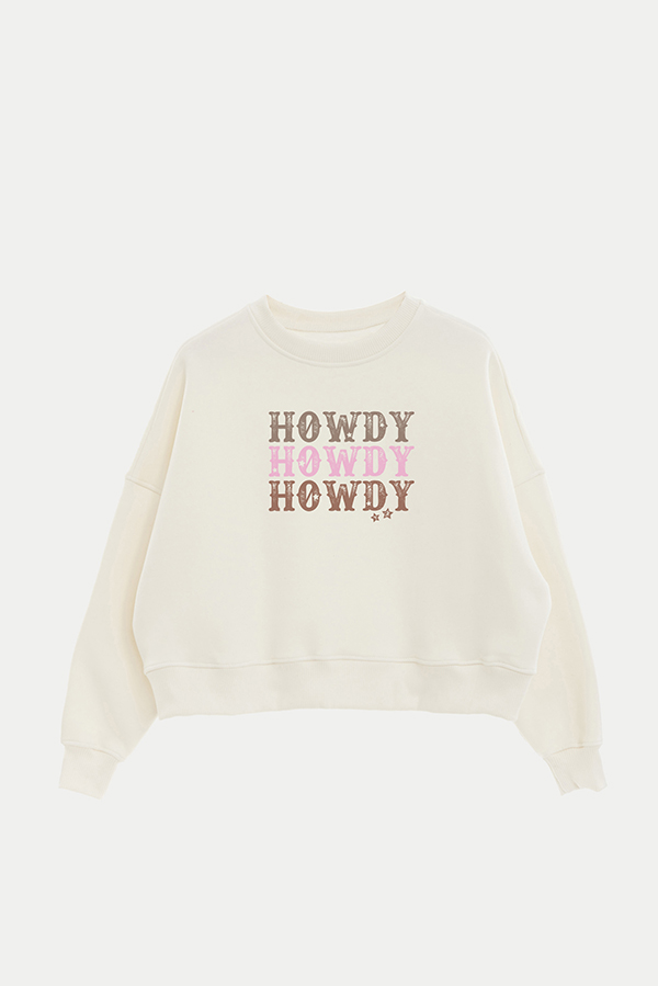 BUZO CROP ESTAMPADO WESTERN HWDY