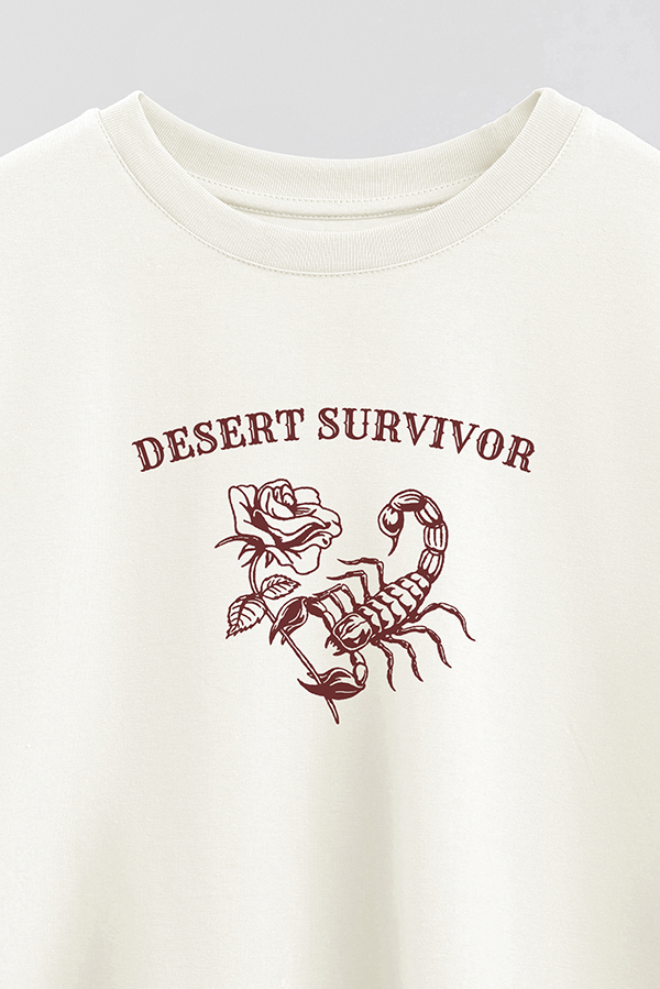 REMERA CROP ESTAMPADA COWGIRL SURVIVOR