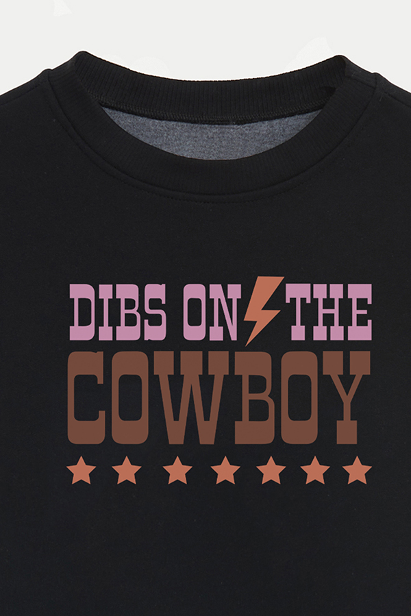 BUZO CROP ESTAMPADO WESTERN DIBS ON THE COWBOY