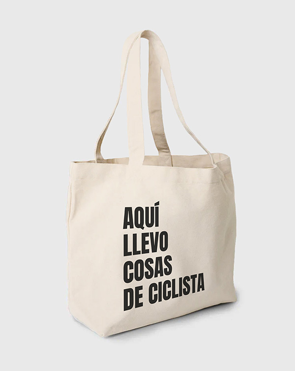 TOTE BAG AQUI LLEVO CICLISTA