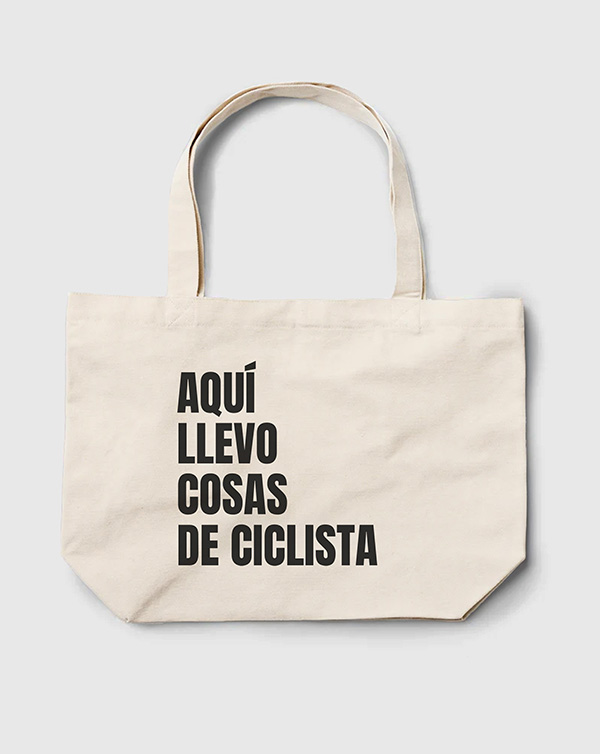 TOTE BAG AQUI LLEVO CICLISTA