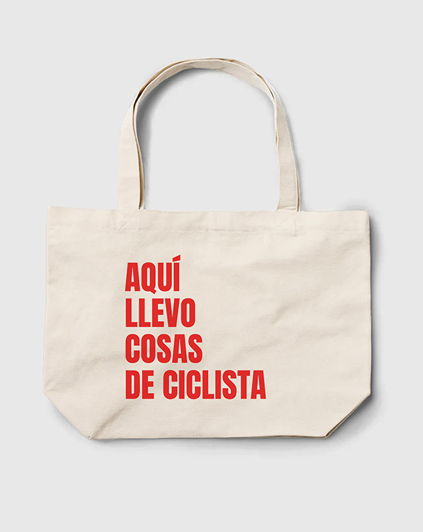 TOTE BAG AQUI LLEVO CICLISTA