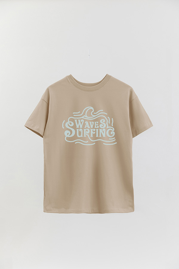 REMERA OVER ESTAMPADA WAVES SURFING