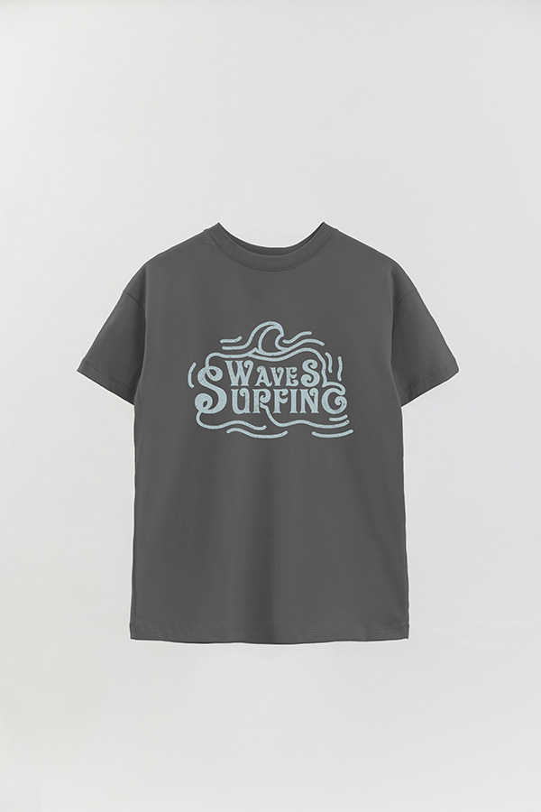 REMERA OVER ESTAMPADA WAVES SURFING