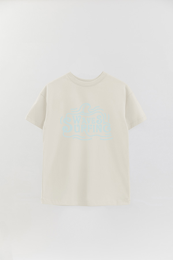 REMERA OVER ESTAMPADA WAVES SURFING