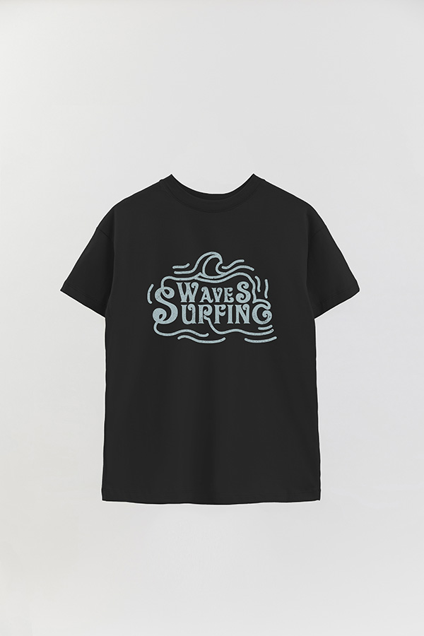 REMERA OVER ESTAMPADA WAVES SURFING