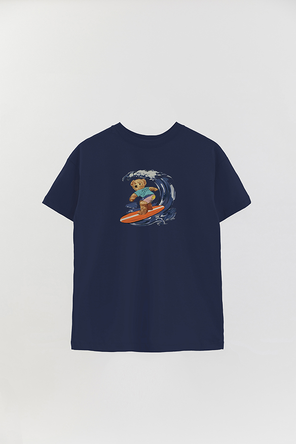 REMERA OVER ESTAMPADA UNISEX BEAR SURFER BEAR