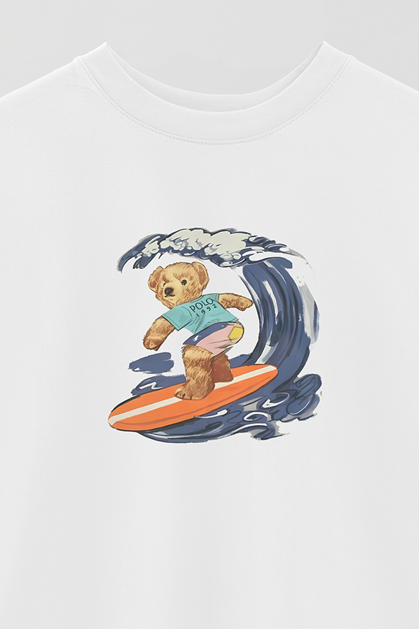 REMERA OVER ESTAMPADA UNISEX BEAR SURFER BEAR