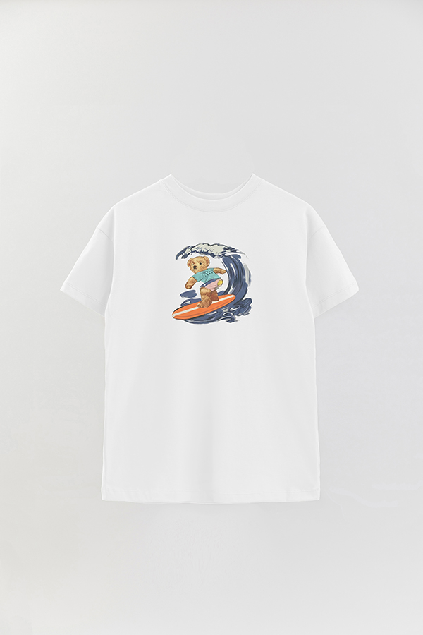 REMERA OVER ESTAMPADA UNISEX BEAR SURFER BEAR