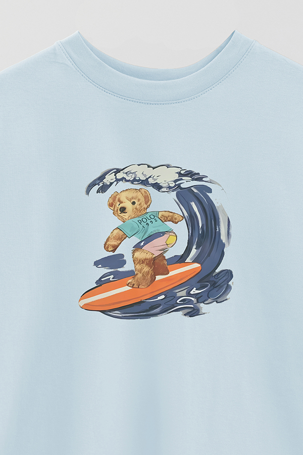 REMERA OVER ESTAMPADA UNISEX BEAR SURFER BEAR
