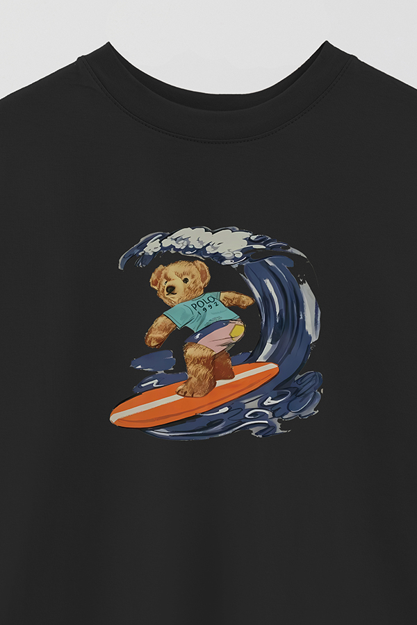 REMERA OVER ESTAMPADA UNISEX BEAR SURFER BEAR