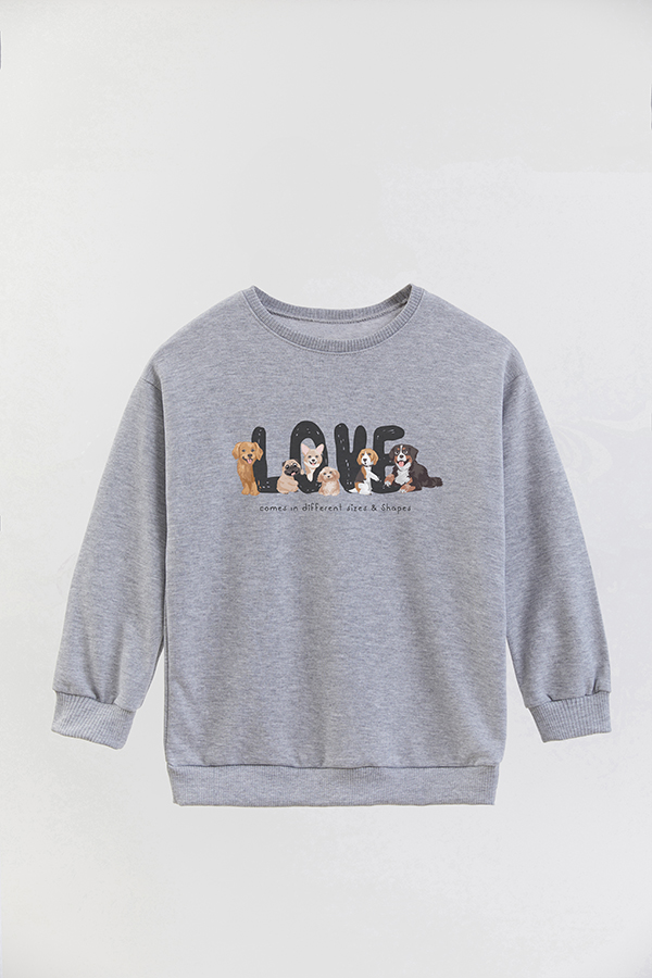 BUZO CREWNECK RUSTICO DOGGY DREAMS LOVE DOGS