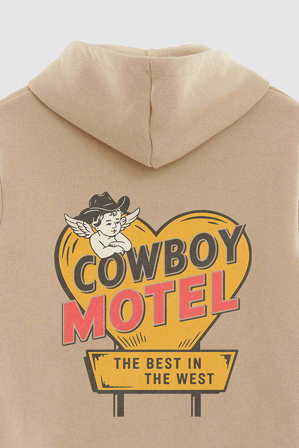 HOODIE ESTAMPADO WESTERN PINK MOTEL