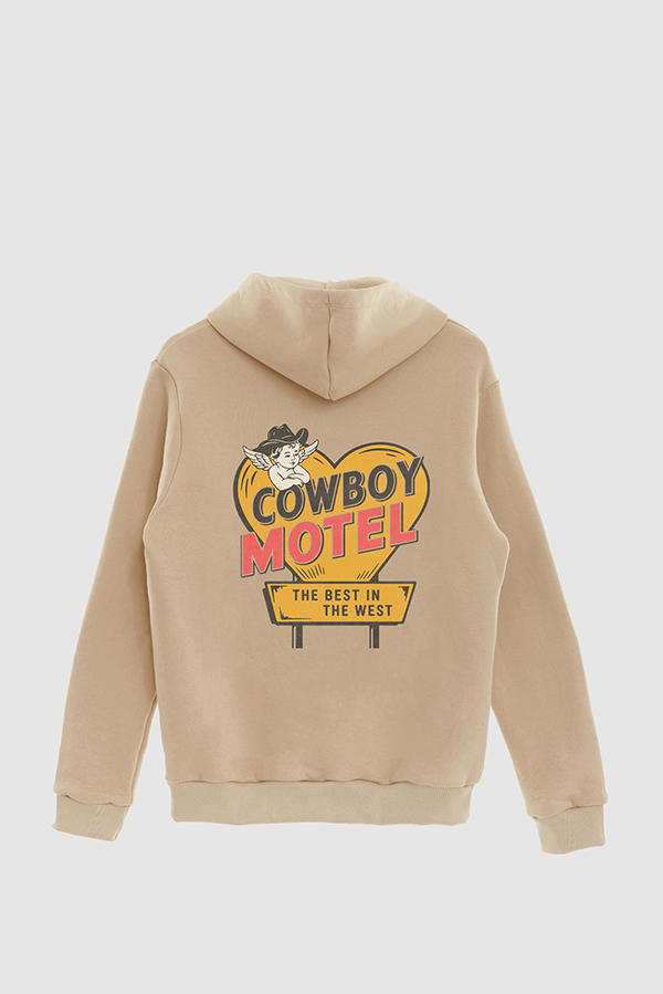 HOODIE ESTAMPADO WESTERN PINK MOTEL