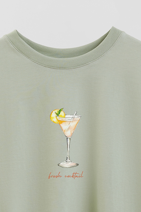 REMERA CROP ESTAMPADA COASTAL FRESH COCKTAIL