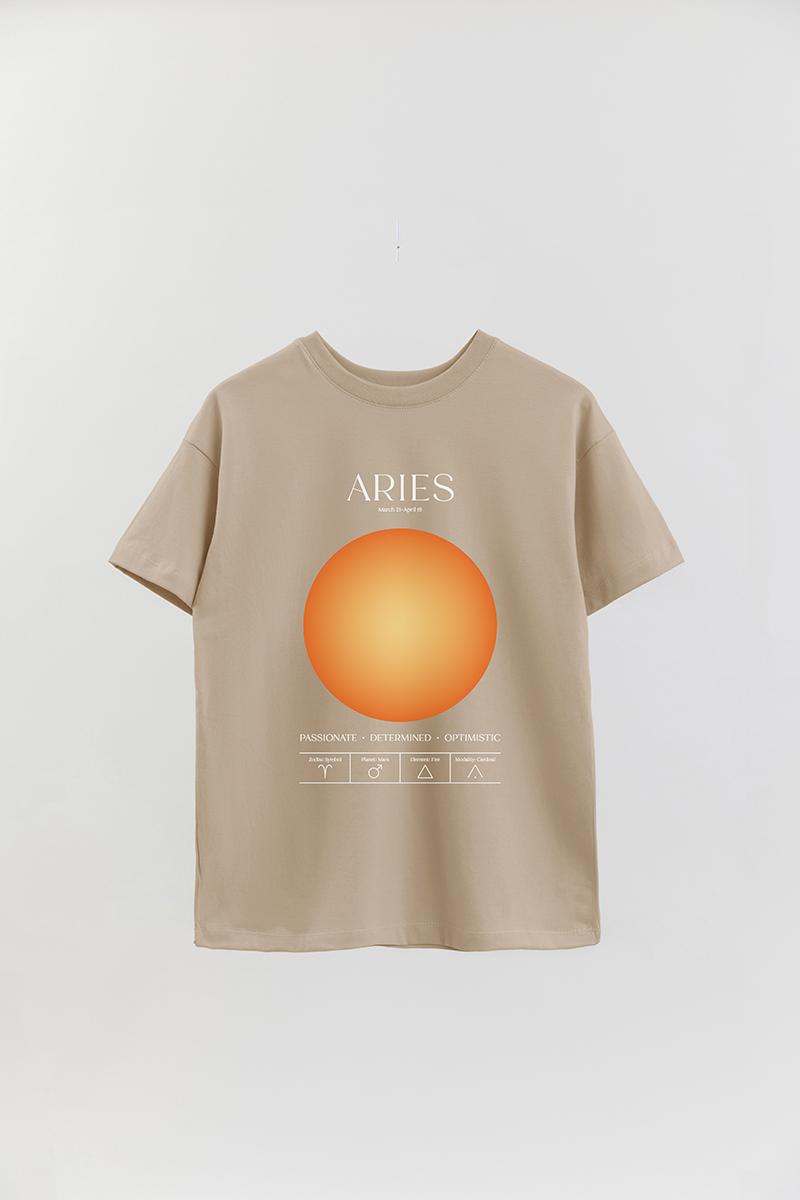 REMERA OVER ESTAMPADA UNISEX PST ARIES