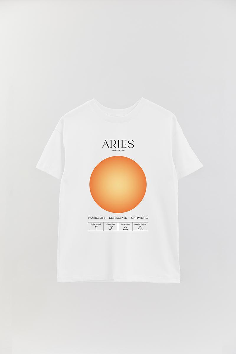 REMERA OVER ESTAMPADA UNISEX PST ARIES
