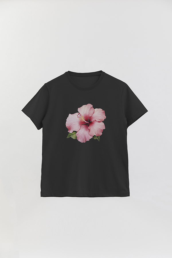 REMERA BASICA ESTAMPADA HIBISCUS 1