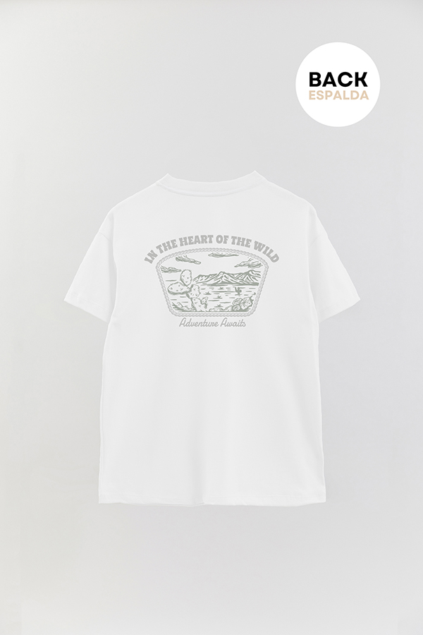REMERA OVER ESTAMPADA THE WILD