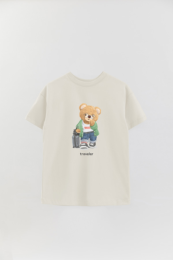REMERA OVER ESTAMPADA UNISEX TEDDY TRAVELER