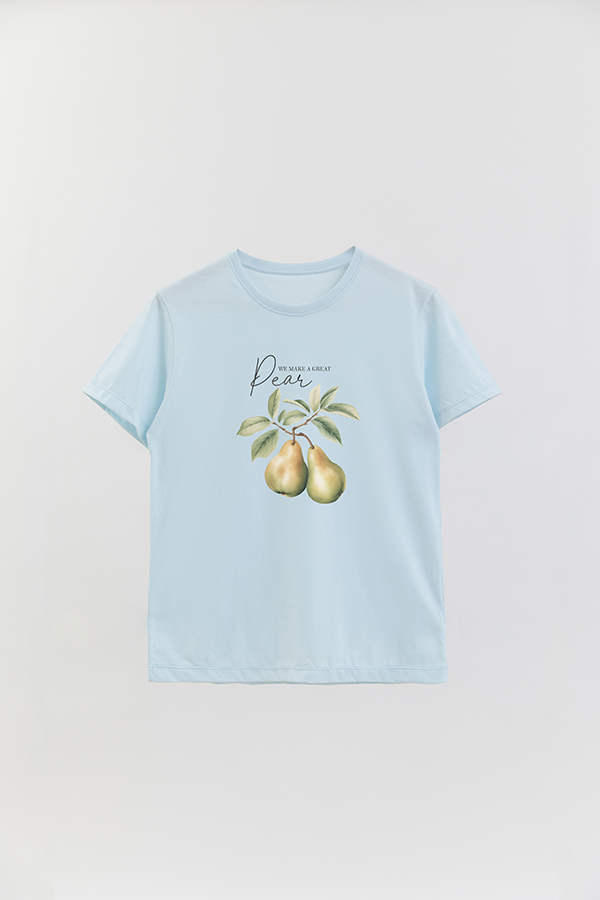 REMERA BASICA ESTAMPADA HARVEST PEAR