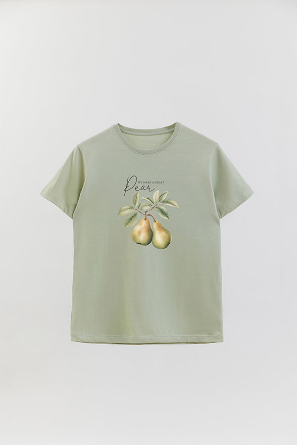 REMERA BASICA ESTAMPADA HARVEST PEAR