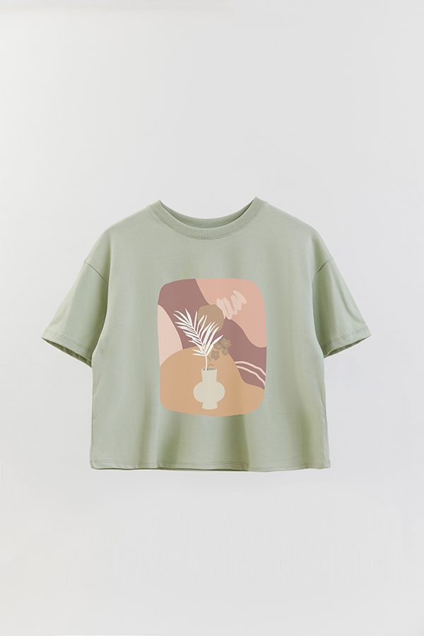 REMERA CROP ESTAMPADA ART 95