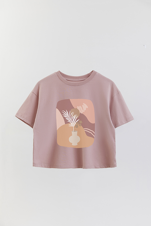 REMERA CROP ESTAMPADA ART 95