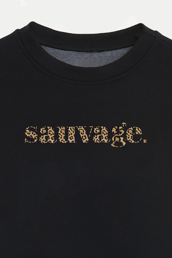 BUZO CROP ESTAMPADO ANIMAL PRINT SAUVAGE