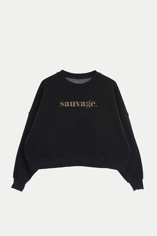 BUZO CROP ESTAMPADO ANIMAL PRINT SAUVAGE