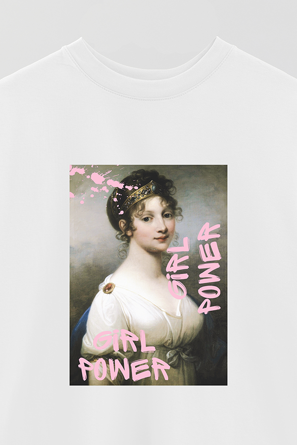 REMERA OVER ESTAMPADA ART COLLECTION 113 GIRL POWER