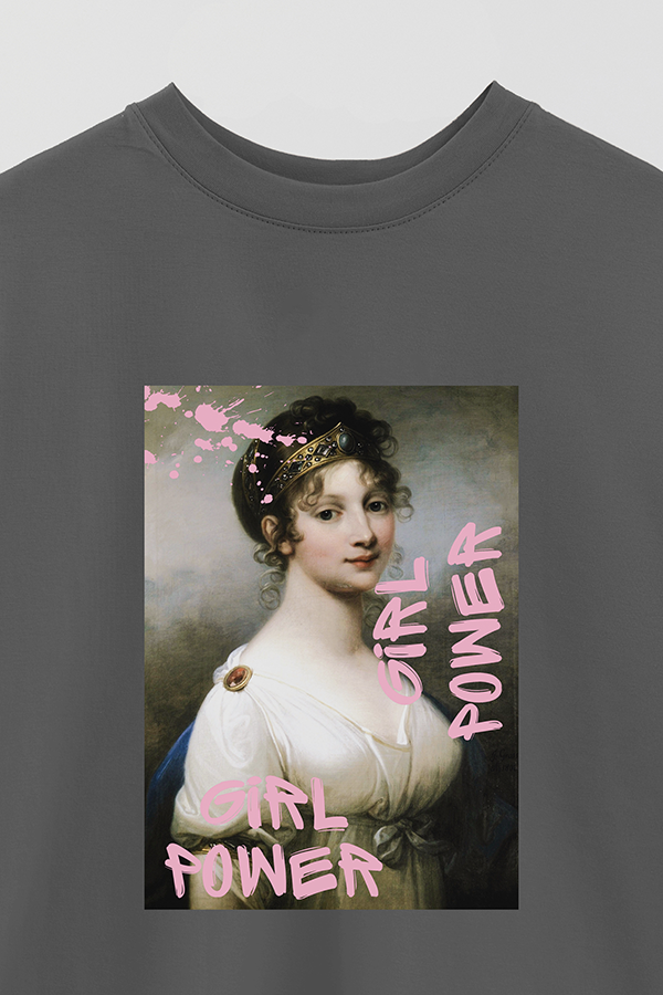 REMERA OVER ESTAMPADA ART COLLECTION 113 GIRL POWER