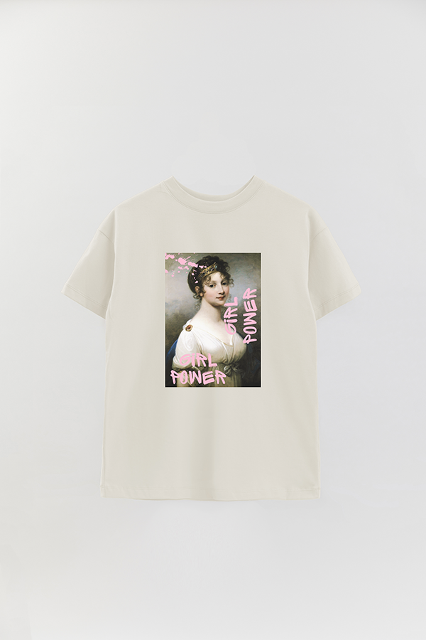 REMERA OVER ESTAMPADA ART COLLECTION 113 GIRL POWER