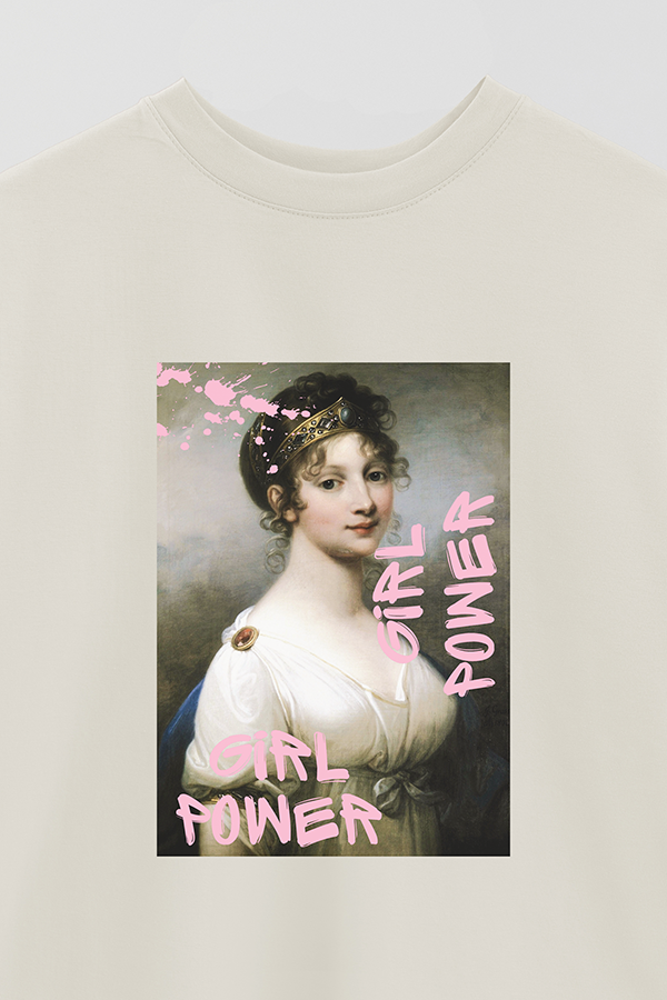 REMERA OVER ESTAMPADA ART COLLECTION 113 GIRL POWER