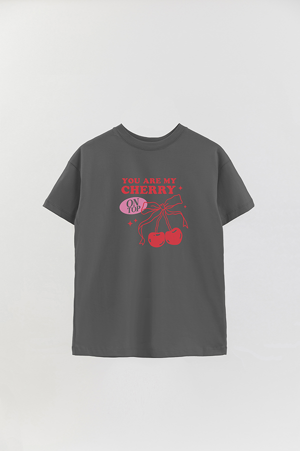 REMERA OVER ESTAMPADA VALENTINE BUNDLE YOU ARE MY CHERRY