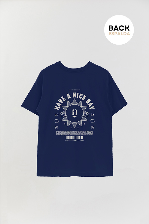 REMERA OVER FB CARTOON HAVE A NICE DAY