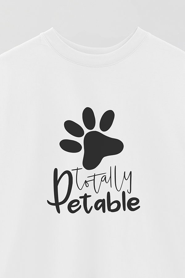 REMERA OVER ESTAMPADA DOG TOTALLY PETABLE