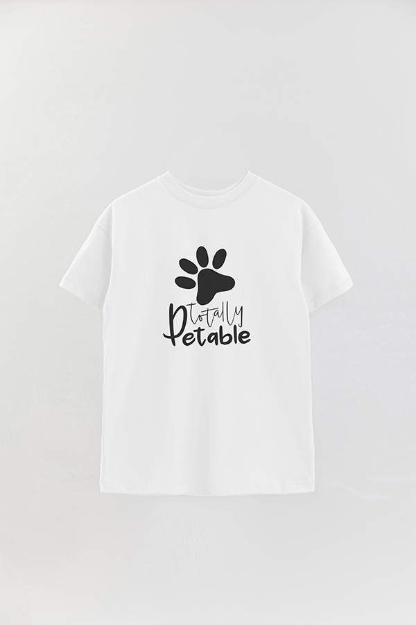 REMERA OVER ESTAMPADA DOG TOTALLY PETABLE