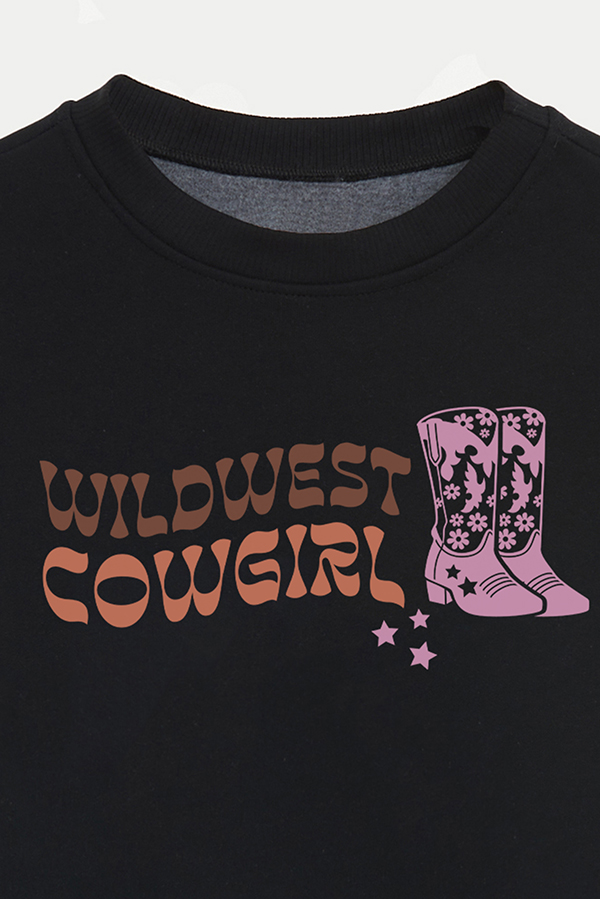 BUZO CROP ESTAMPADO WESTERN PINK TEXAS