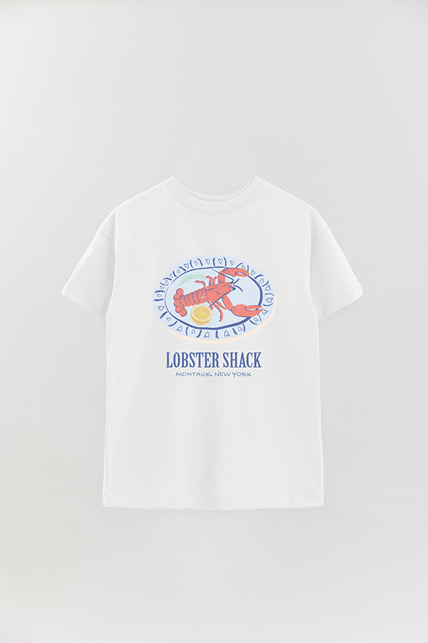 REMERA OVER ESTAMPADA LOBSTER SHACK