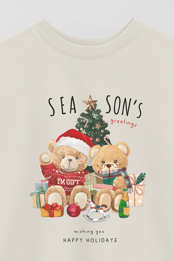 REMERA OVER ESTAMPADA UNISEX TEDDY SEA SONS