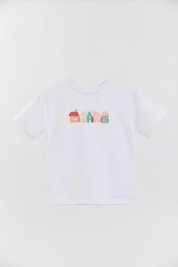 REMERA BASICA ESTAMPADA PASTEL CHRISTMAS NEIGHBORHOOD