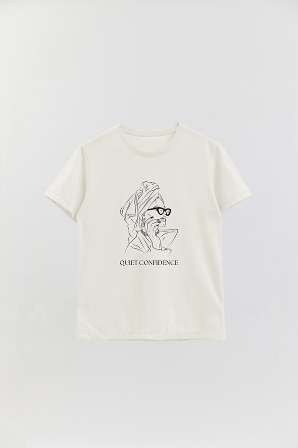 REMERA BASICA ESTAMPADA QUIET CONFIDENCE