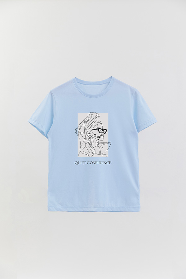 REMERA BASICA ESTAMPADA QUIET CONFIDENCE
