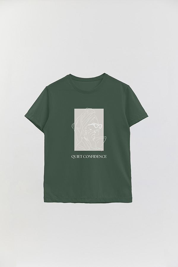 REMERA BASICA ESTAMPADA QUIET CONFIDENCE