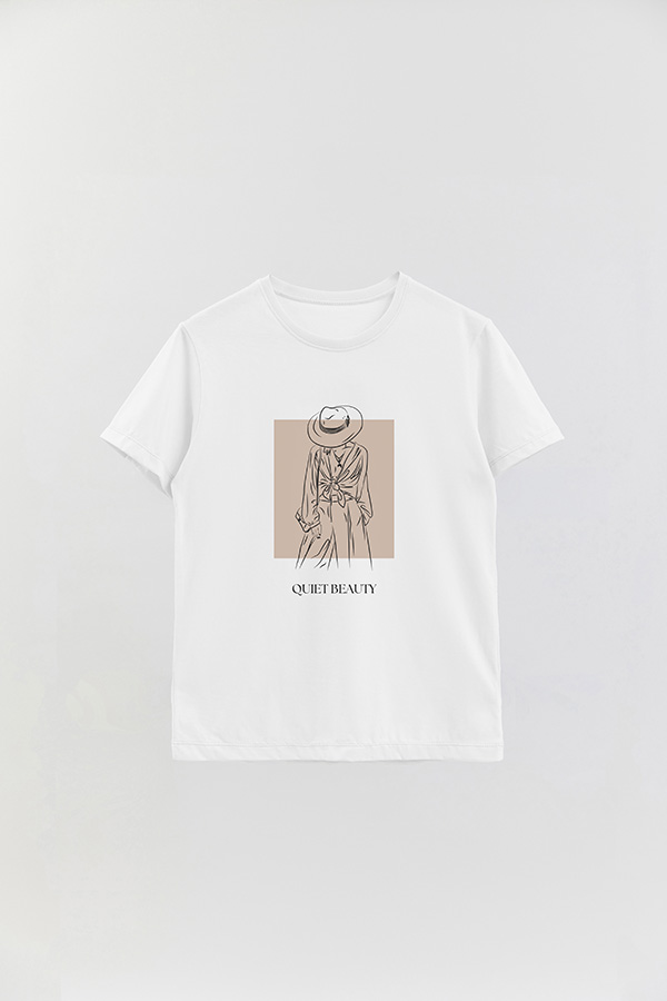 REMERA BASICA ESTAMPADA QUIET BEAUTY