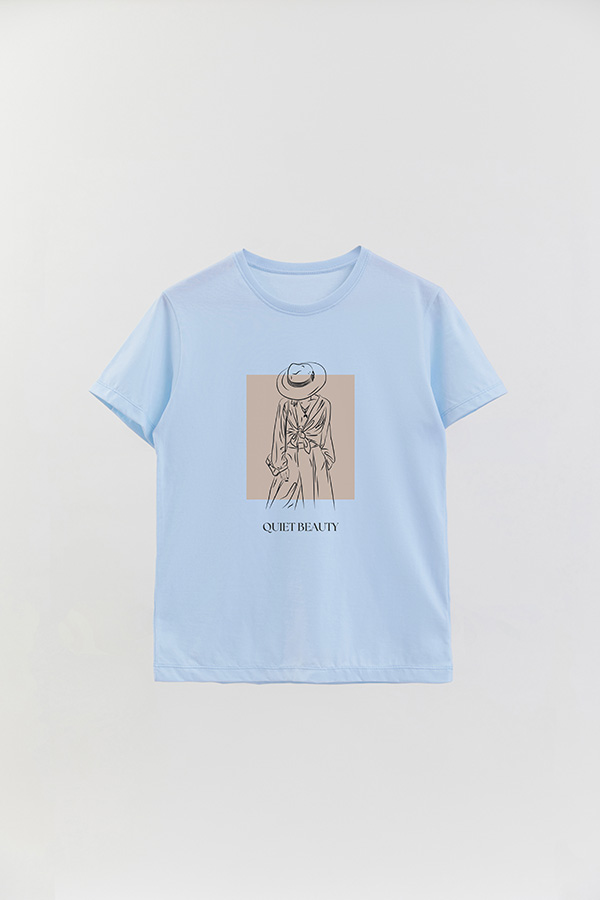 REMERA BASICA ESTAMPADA QUIET BEAUTY